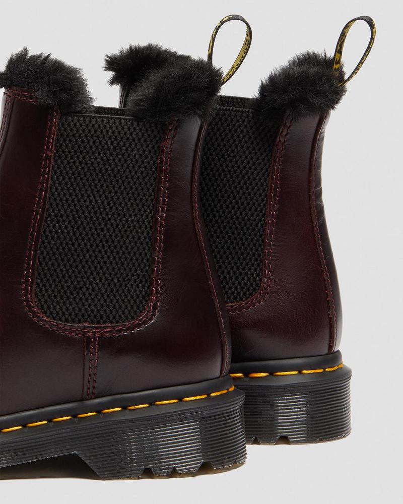 Botas de Invierno Dr Martens 2976 Leonore Faux Fur Forro Mujer Vino | MX 502TCE